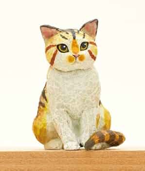 はしもとみお　三毛猫　スプーン　彫刻 はしもとみお 三毛猫 スプーン 彫刻